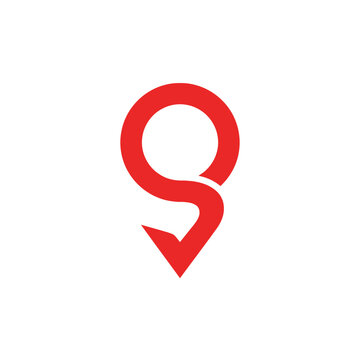 red location pin icon, map marker symbol, navigation pointer, destination find, click here