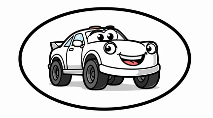 Fototapeta premium smiling cartoon car