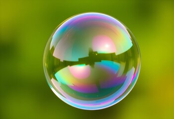 Obraz premium 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 Crystal Ball Reflects Colorful Nature Scene
