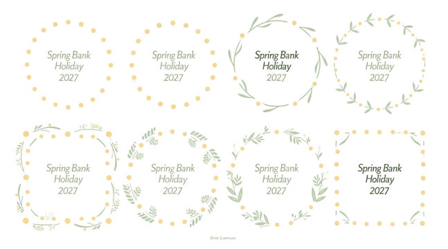 spring bank holiday, floral wreaths