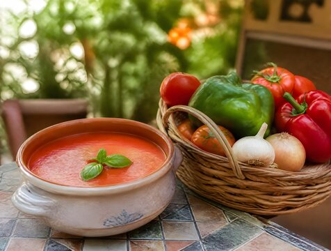 Gazpacho, salutare e fresco piatto estivo per una dieta sana e vegetariana