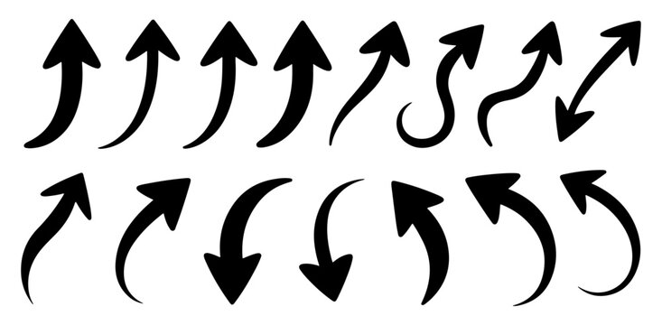curved arrow icon collection outline filled