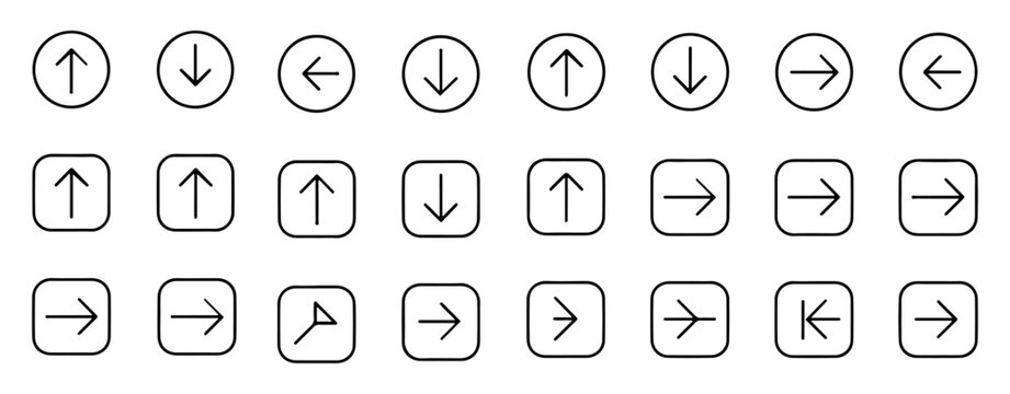 circle arrow navigation icon collection set
