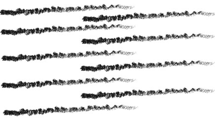 Fototapeta premium Hand Drawn Scribble Horizontal Lines Brushes Set