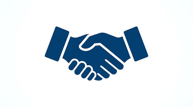 Handshake icon representing partnership, agreement, cooperation, and successful business deals.