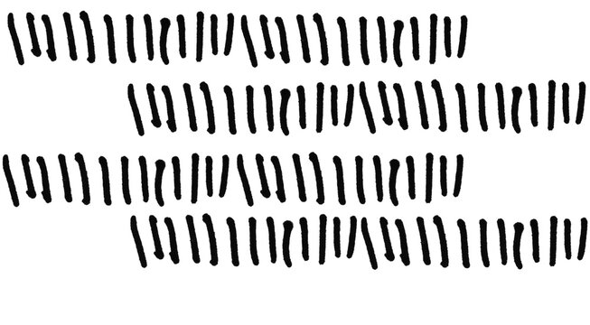Tally Mark Scribble Brushes Set &mdash; Hand Drawn Short Dash Strokes, Vertical Line Marks, and Sketchy Counting Lines for Adobe Stock

