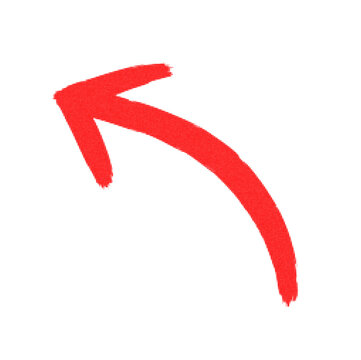 Transparent png red hand drawn arrow icon with curved line doodle design and emphasis overlay vector illustration in black and red color quirky twist zigzag spring coil curve wave long