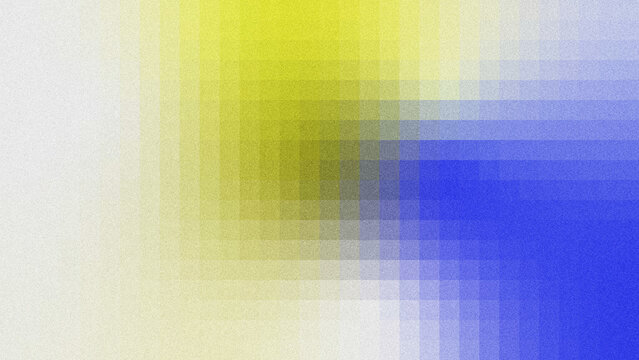 Textured grainy abstract backdrop featuring smooth yellow-to-deep-blue gradient, faint translucent grid overlay, subtle film noise texture.