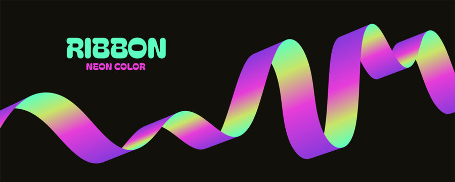 Line background stroke with gradient ribbon abstract for curve vector neon. Color wave shape with flow element design for geometric sport graphic.
