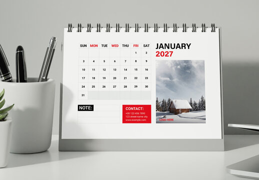 Desk Calendar Layout