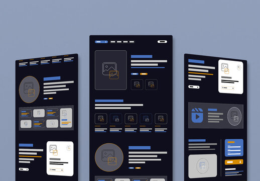 Modern Wireframe Template for UI UX Design