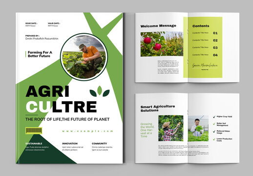Agriculture Brochure Template Layout