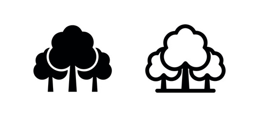 Fototapeta premium Group of Trees Forest and Park Icon