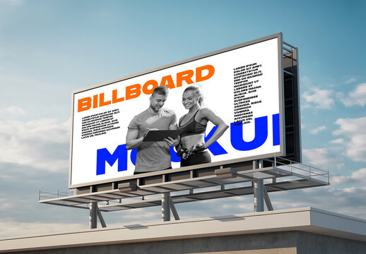 Outdoor Highway Billboard Mockup Template