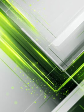 Clean white background with subtle neon lime geometric lines, minimal diagonal light streaks, soft glow accents, empty center, modern fintech hero section design for website and UI