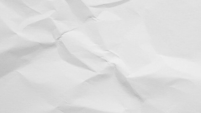 white crumpled and creased paper sheet texture background