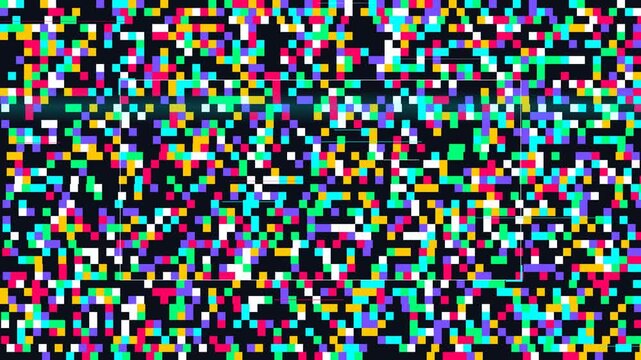 Abstract colorful pixel noise background with digital static effect for creative graphic design projects