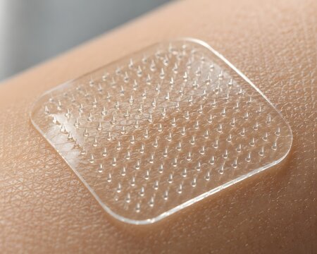 Transdermal microneedle patch for localized skincare drug delivery