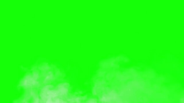 Glowing heart shape made of golden particles. Romantic light effect on green screen background.
