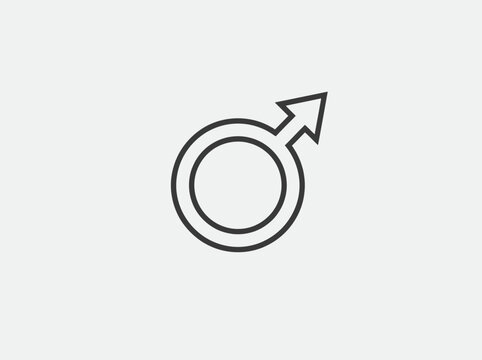 Male gender symbol icon sign.