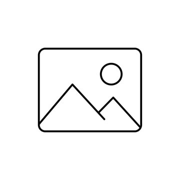Image Placeholder Line Icon - Photo Picture Gallery Symbol