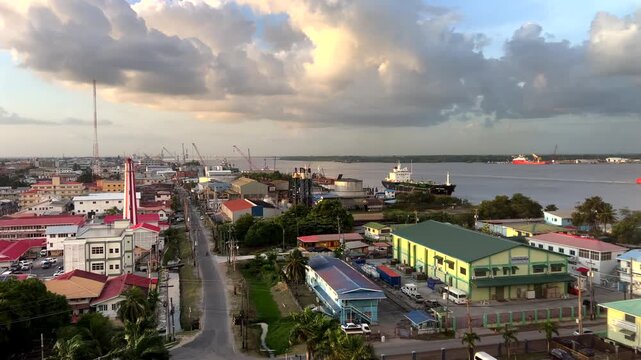 Downtown Georgetown with the Demerara River, Guyana