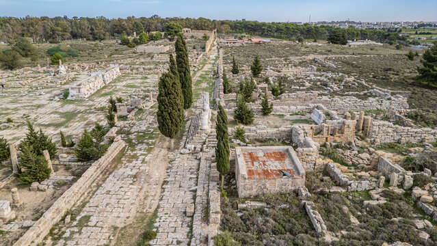 Explore ruins of ancient Cyrene from the sky in Eastern Libya's UNESCO world heritage site