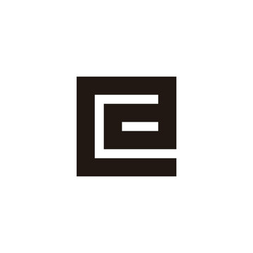 Letter ea connect, square geometric symbol simple logo vector