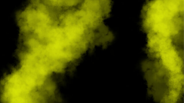 Abstract yellow smoke cloud background