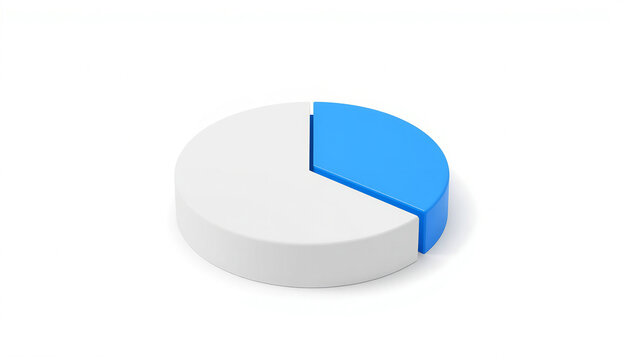  A pie chart on a white background, visually representing the distribution of various data segments.
