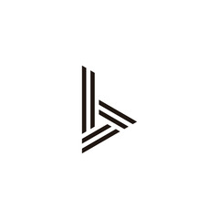 Letter b lines, geometric symbol simple logo vector © Amrah
