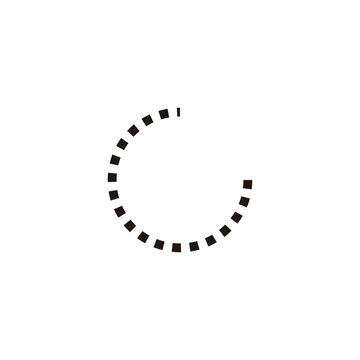 Letter G stripe, circle geometric symbol simple logo vector