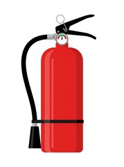 Obraz premium Fire safety sign shows a fire extinguisher and sprinkler equipment, emphasizing the importance of safety compliance in industrial locations.