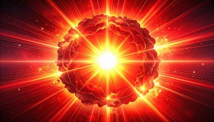 Glowing Solar Energy Burst Background
