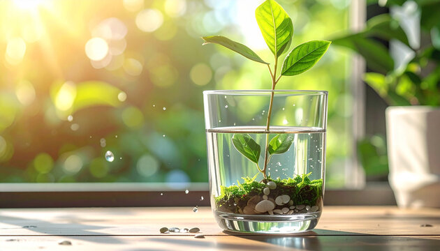 Growing Seedling in Glass of Water