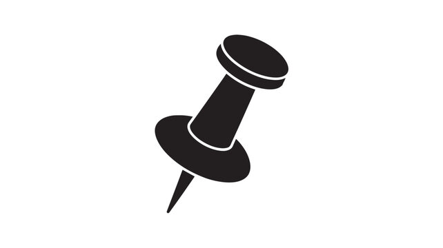 Push pin icon serves as a versatile tool for marking locations or attaching documents to a notice board.