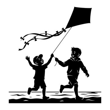 Kids and kite