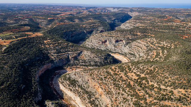 Exploring the natural beauty of Gorge Wadi al Kuf in Eastern Libya with its unique rock formations and sprawling valleys