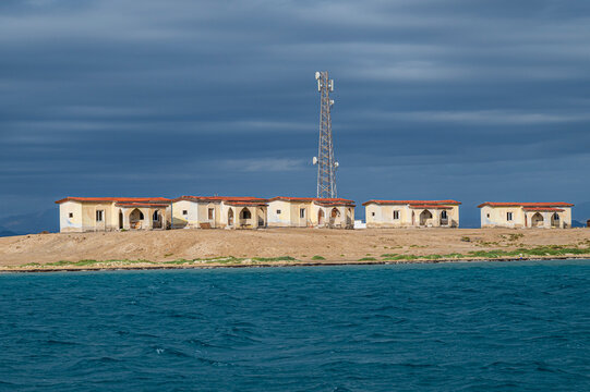 Abandoned resort by the Red Sea in Sudan known for its role in a famous movie about diving and exploration