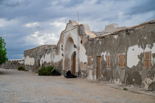 Historic coral structures on Suakin Island show remnants of past architecture along the Red Sea coast in Sudan