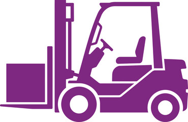 Fototapeta premium Purple forklift icon vector illustration