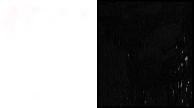 Minimalist split screen background, stark contrast between solid white and textured black panels, abstract dual tone composition for graphic design