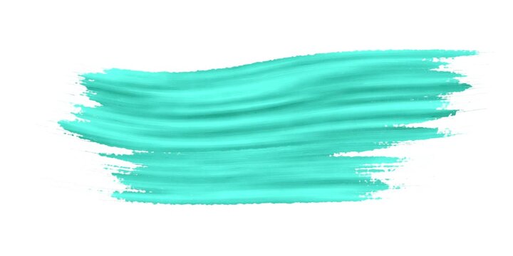 Light Blue Paint Brush Strokes Reveal Transition on White Background | Cyan Watercolor Brush Stroke Texture Animation White Background Overlay | Artistic Textured Ink Splash Lower Third Title Banner