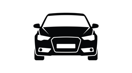 Obraz premium Car front view vector illustration isolated on white background for automotive design and web projects