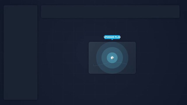 Cursor clicking upgrade plan button on a digital software interface
