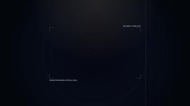 Digital interface HUD display with optical gold projection mode frame