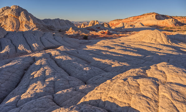 Sandstone formations create unique shapes and designs at White Pocket in Vermilion Cliffs National Monument, Arizona