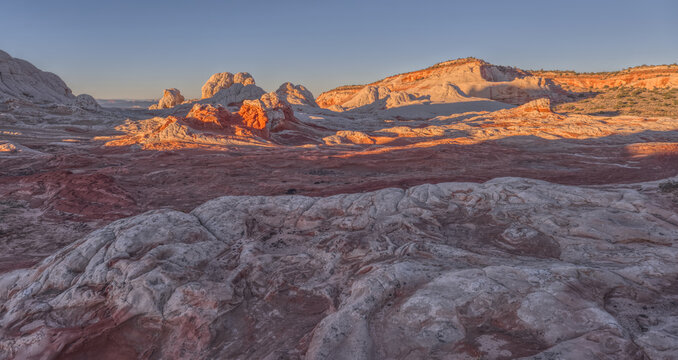 Colorful sandstone formations create unique landscapes at White Pocket in Arizona's Vermilion Cliffs National Monument