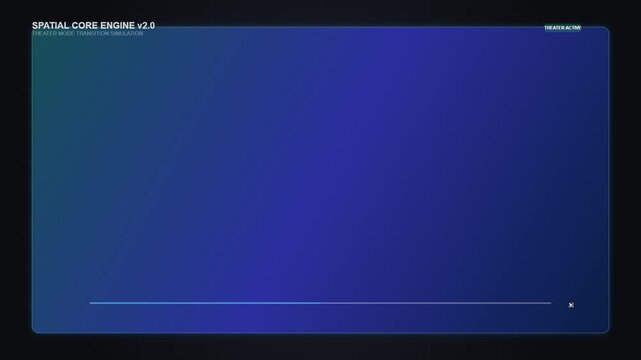 Digital Video Player Loading Interface Transitioning to Theater Mode