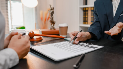 Fototapeta premium Concept of bribery, corruption, and unethical business practices with cash offered during a legal contract meeting, highlighting financial crime, integrity, compliance, and corporate ethics.